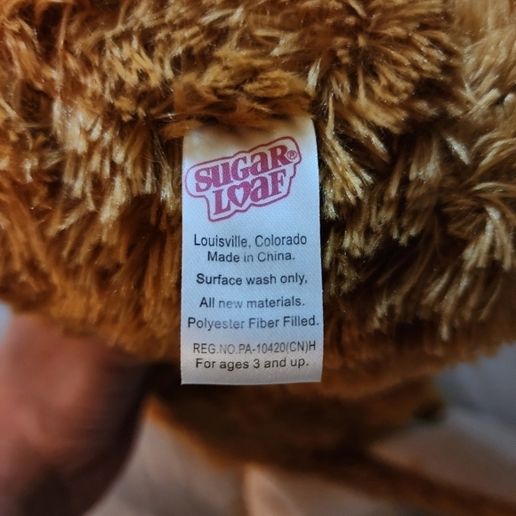 Sugar Loaf Acmi Sugarloaf Brown  Fuzzy Flop Ear Bunny Rabbit Easter Plush EUC - Picture 8 of 9